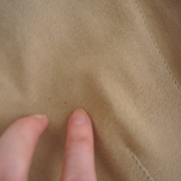 Vintage Denver Hayes Beige 100% Suede Leather Button Up Blazer Jacket 2Xl - Picture 12 of 15